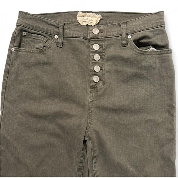 Altar'd State Women's Size 29/9 Stretch Green High Rise Jeans Sand Dollar - Picture 3 of 9